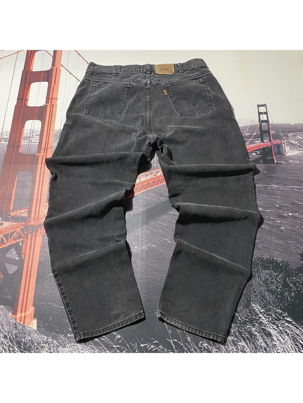 Levi's Jeans Men's 38x32 Black Denim Orange Tab Faded Black Fits (36x31) Canada - Picture 2 of 6